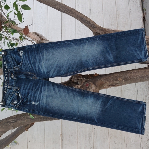 American eagle Men's jeans Bootcut size 28/30 color blue 100% cotton - Picture 1 of 10